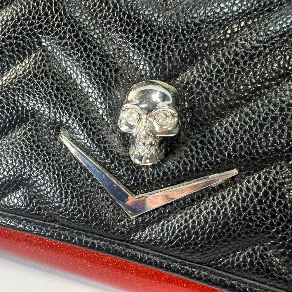 Lux De Ville Red  Vinyl Purse Crossbody Pin Up Rockabilly Hot Rod Retro Handbag - Picture 2 of 7